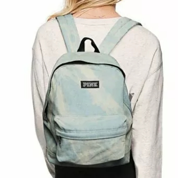 VS Pink Faded Denim Mini Backpack Purse main image 5